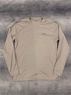 Simms Fishing Shirt Fish Graphic On Back Long Sleeve Lightweight Size Small